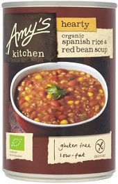 AMY'S KITCHEN ORGANIC SPANISH RICE & RED BEAN SOUP 416G